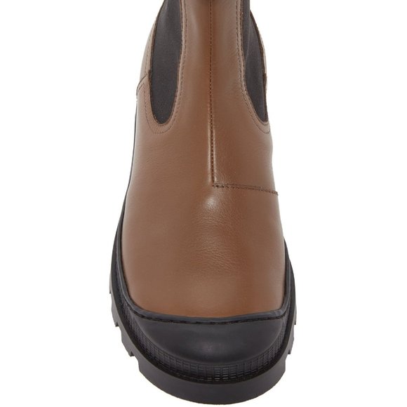 Rubber-Paneled Leather Chelsea Boots - Picture 2 of 7